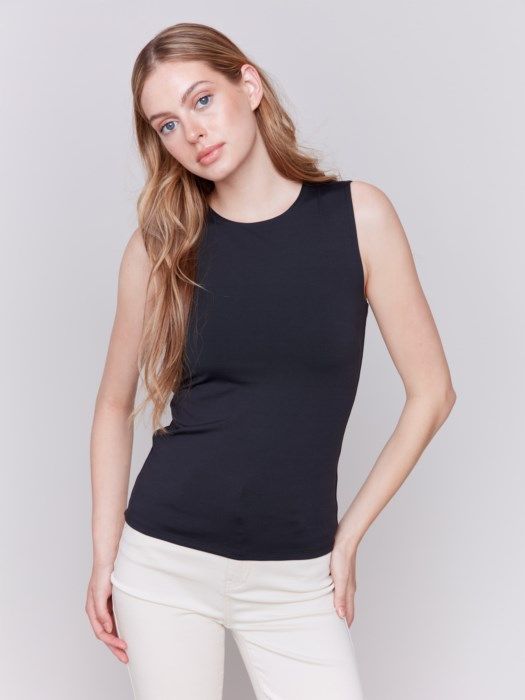 Super Stretch Sleeveless Top in Double Cloth Knit