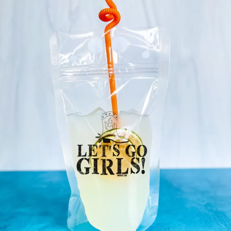 Reusable Drink Pouch - Let&#39;s Go Girls! - 8pk
