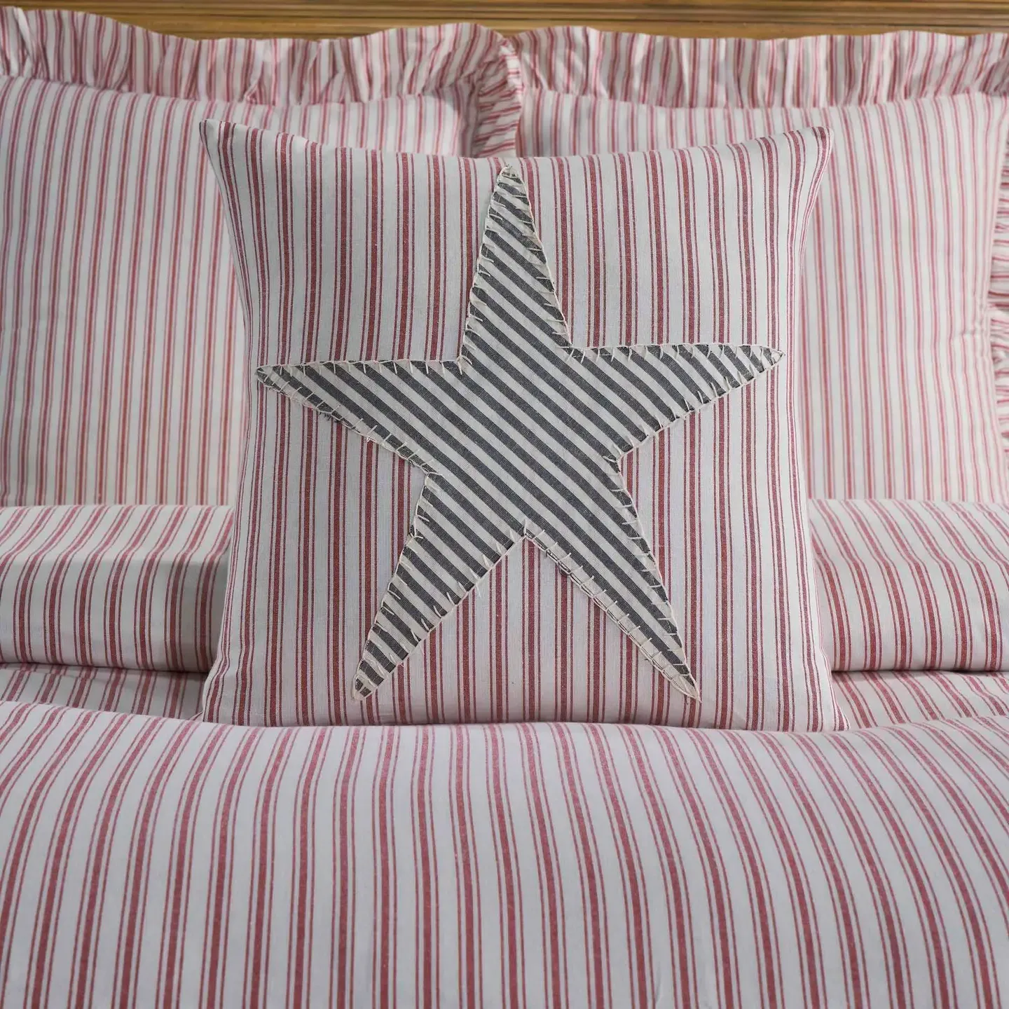 Timeless Ticking Red Star Pillow