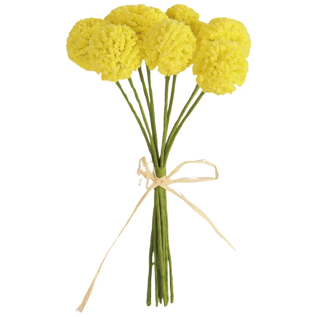 Faux Floral Billy Bod Bunch-Yellow