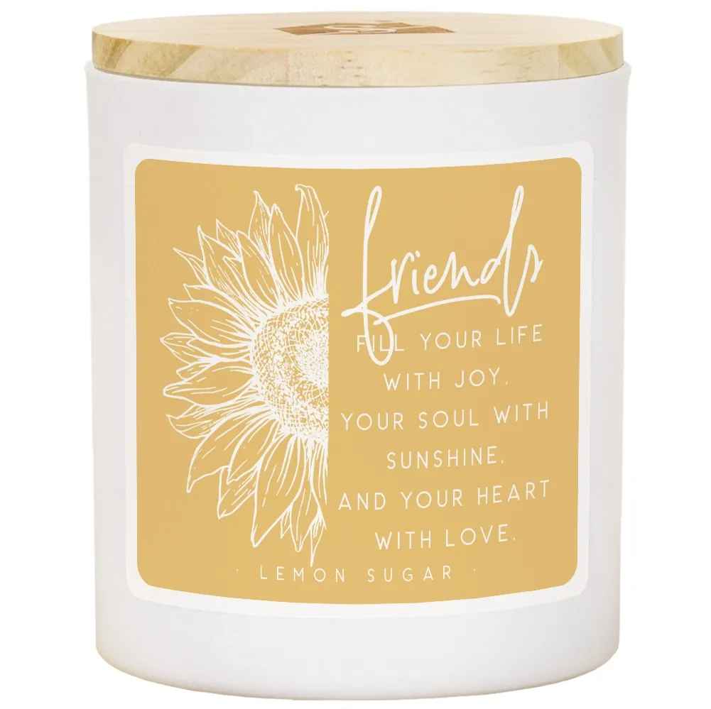 Friends Fill Life Lemon Candle