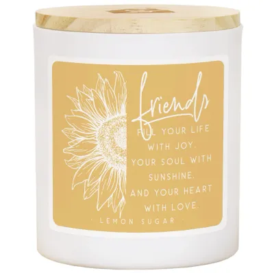 Friends Fill Life Lemon Candle