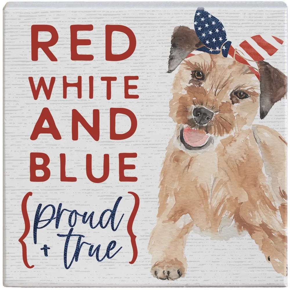 Red White Blue Small Talk Square