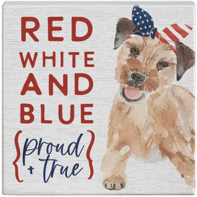 Red White Blue Small Talk Square