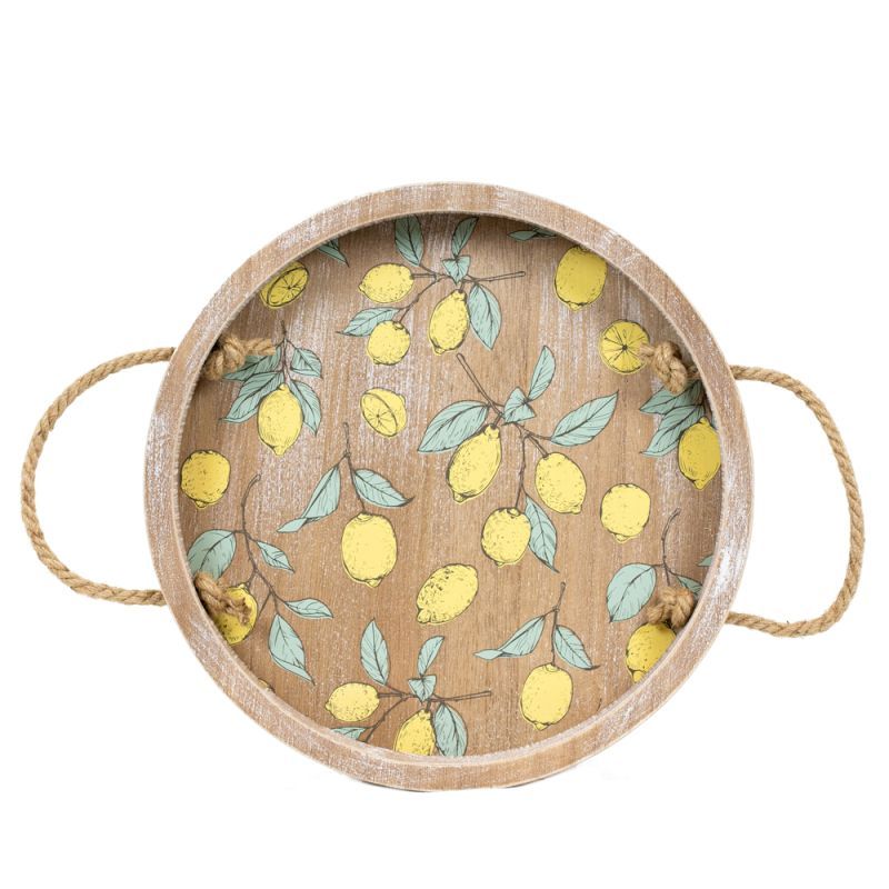 Round Wood Tray