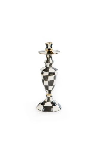 courtly check enamel candlestick - medium, Color: core, Size: UNITS