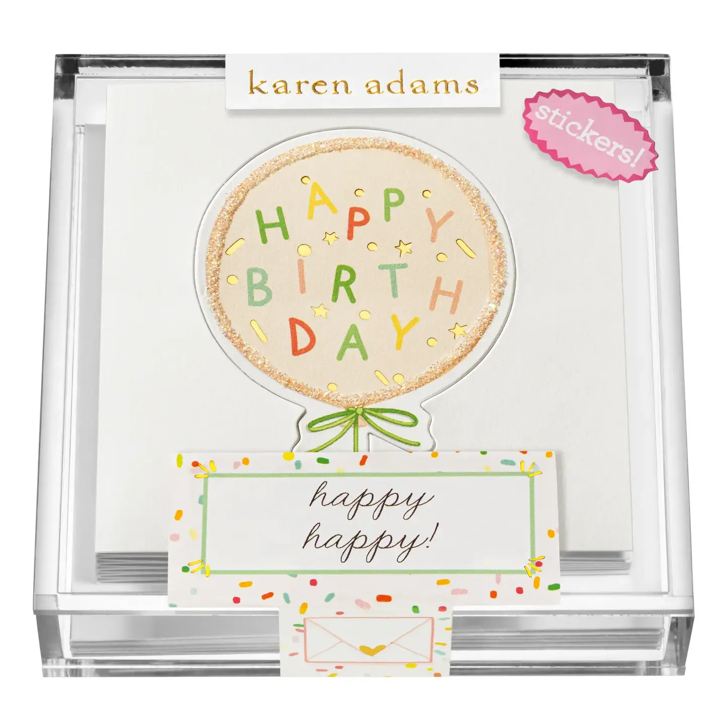 Happy Birthday Balloon Gift Enclosures | Box of 6