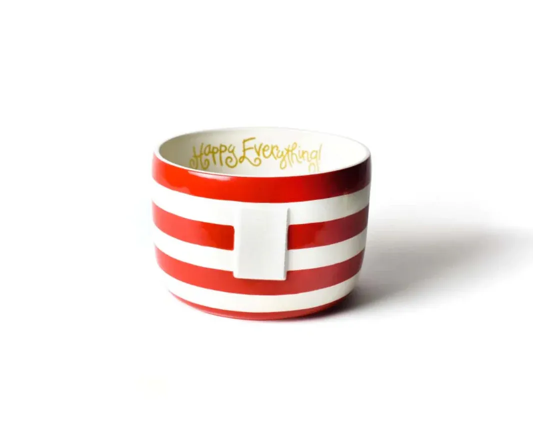 Red Stripe Happy Everything Big Bowl