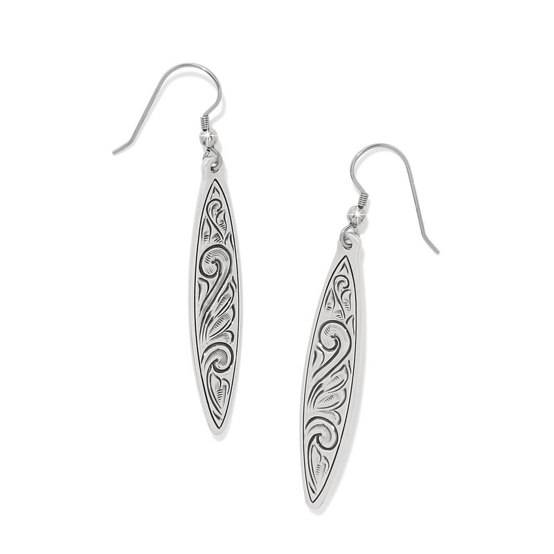 Mosaic Long French Wire Earrings
