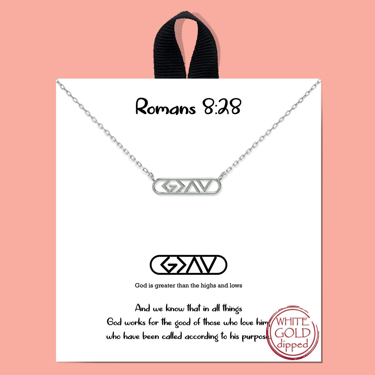Romans 8:28, Color: SILVER