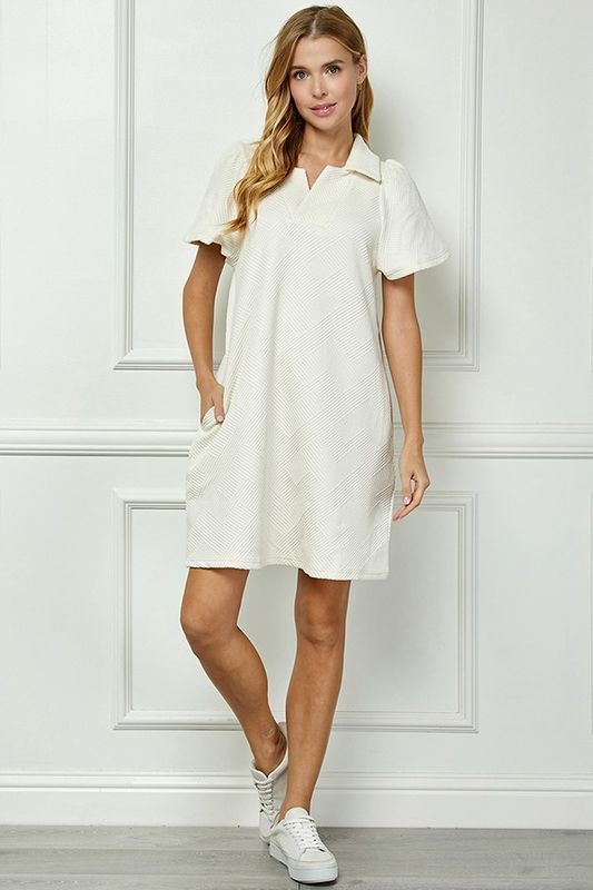 Collared Quilted Dress