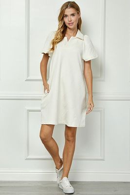 Collared Quilted Dress