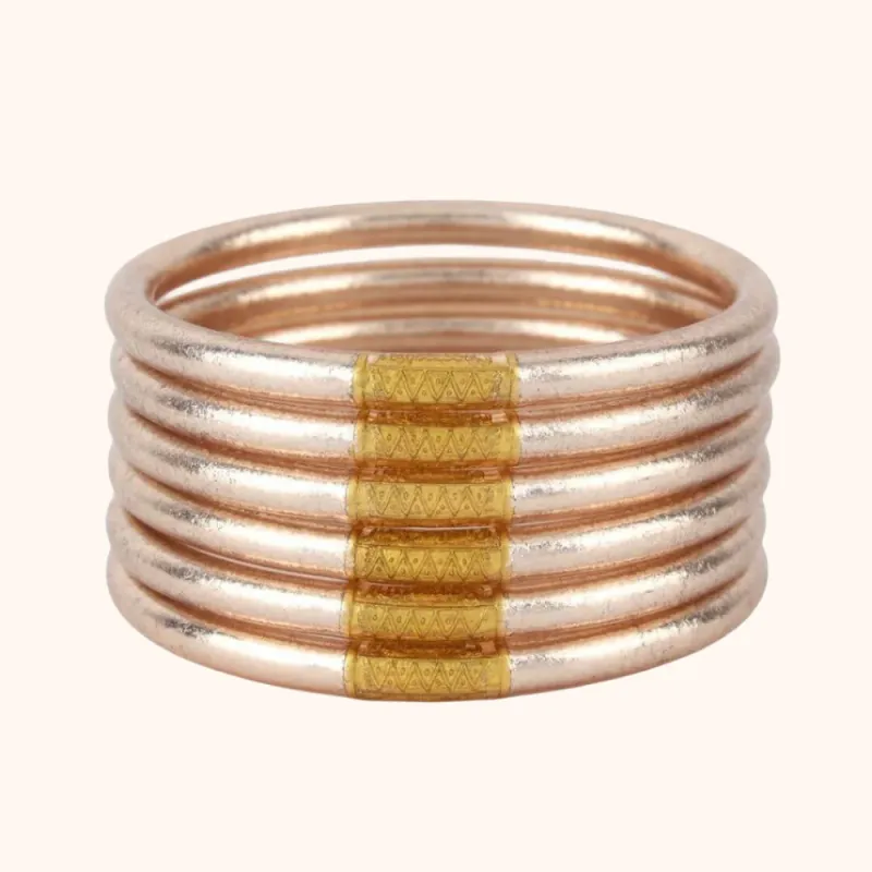 Champagne All Weather Bangles LG (Set of 6)