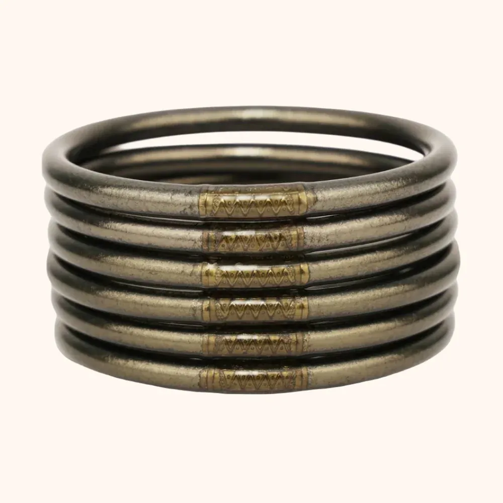 Flint  All Weather Bangles LG (Set of 6)