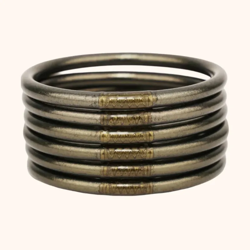 Flint  All Weather Bangles LG (Set of 6)