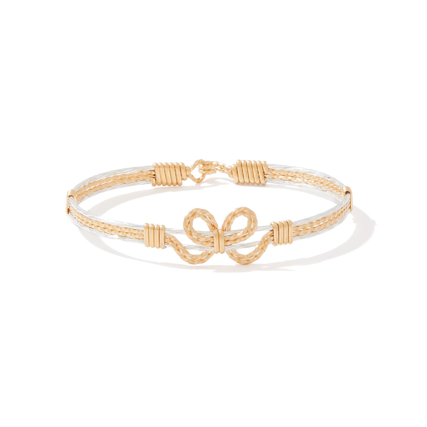 All Wrapped Up Bracelet - 14K Gold Artist Wire and Sterling Silver / 7&quot; - S/M