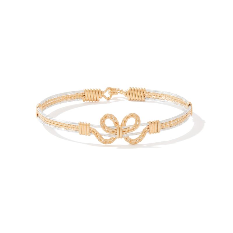 All Wrapped Up Bracelet - 14K Gold Artist Wire and Sterling Silver / 7.25&quot;- M