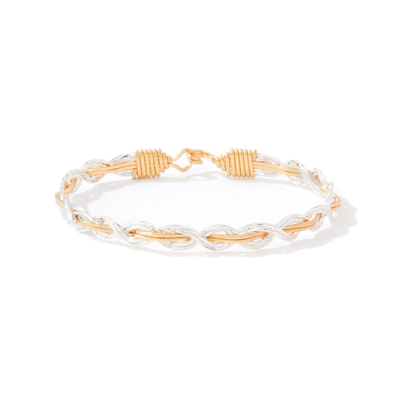 Let It Shine Bracelet - 14K Gold Artist Wire and Sterling Silver / 7&quot; - M