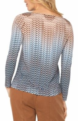 Long Sleeve Boat Neck Knit Top