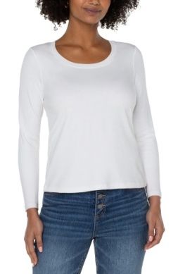 Long Sleeve Scoop Neck Knit Top
