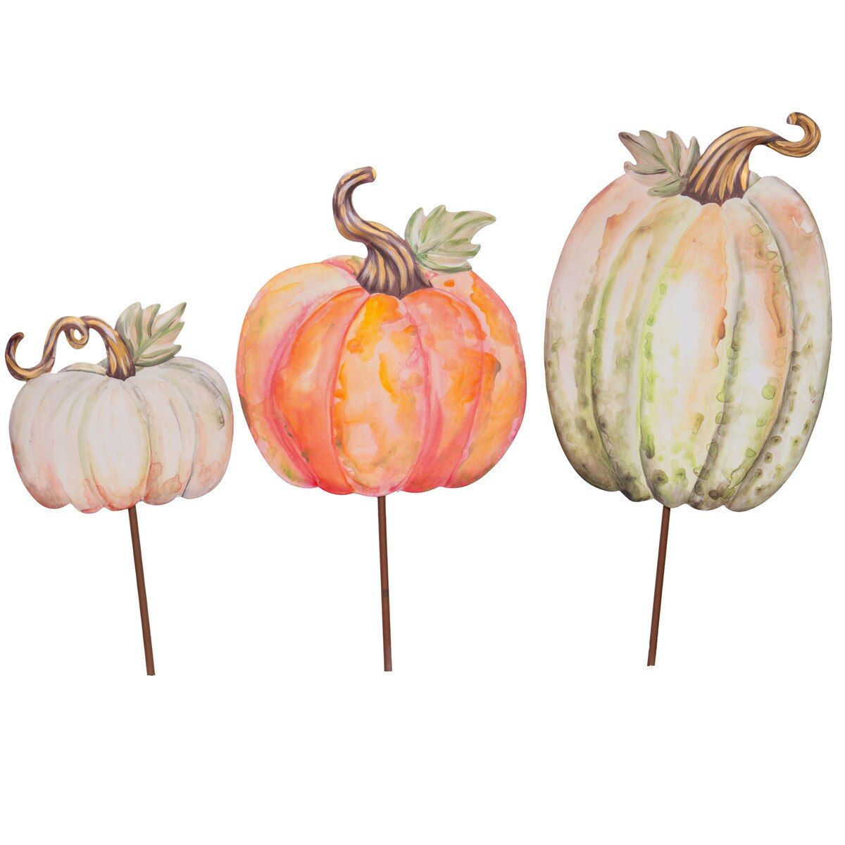 Water Color Pumpkins, S/3