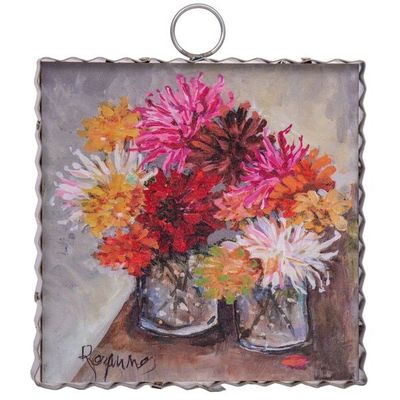Mini Rozie&#39;s Jars of Zinnias