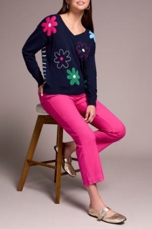 Jacquard Embroidered Sweater