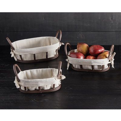 Metal &amp; Fabric Basket