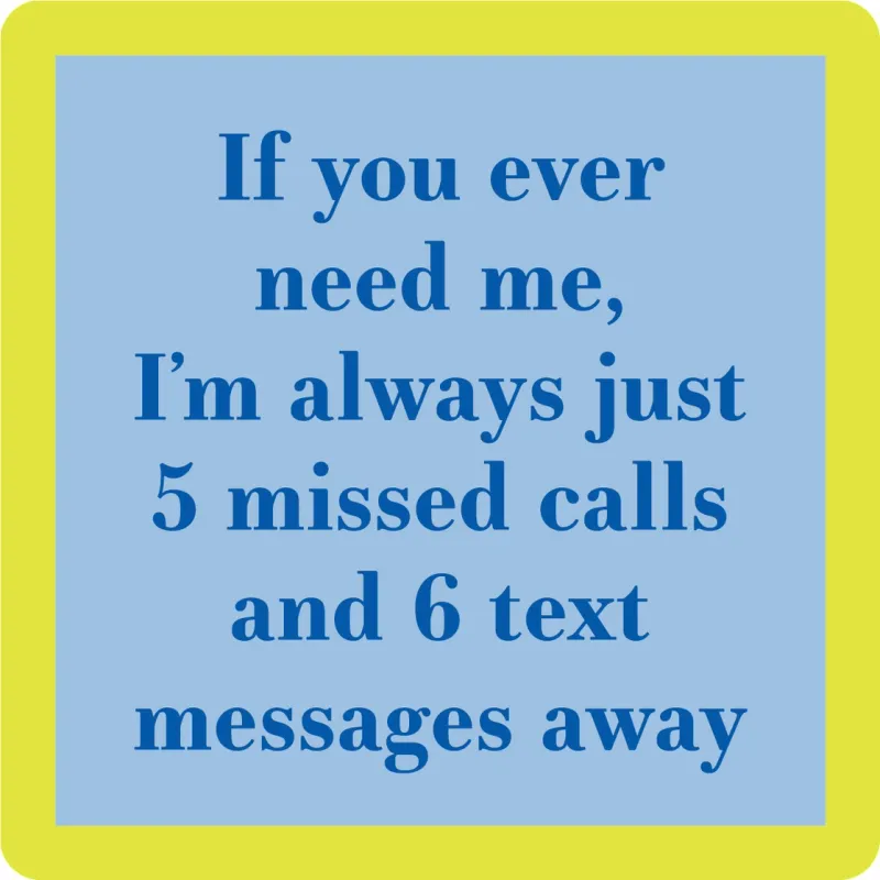 Coaster 5 Missed Calls | Funny Party Gift | Home Bar Decor