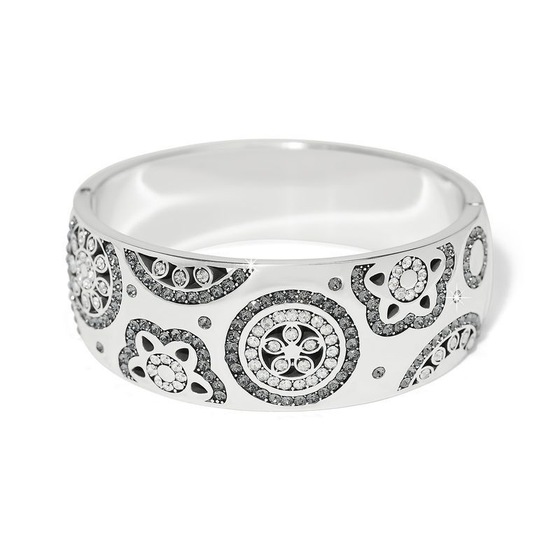 Flora Wide Hinged Bangle Bracelet