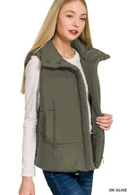 High Neck Puffer Vest