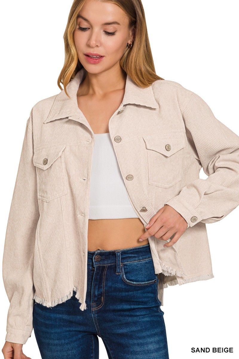 Distressed Corduroy Jacket