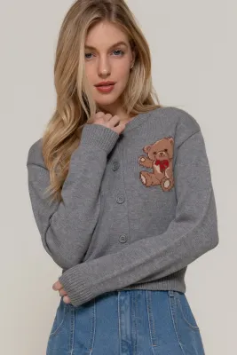 Embroidery Sweater Cardigan