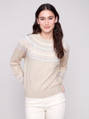 Apres-Ski Jacquard Crew Neck Sweater