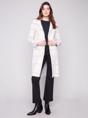 Plaid Knit Coatigan
