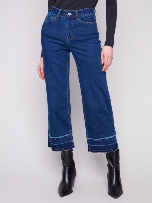 Cropped Flare Leg Jeans