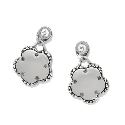 Gaia Flower Post Drop Earrings