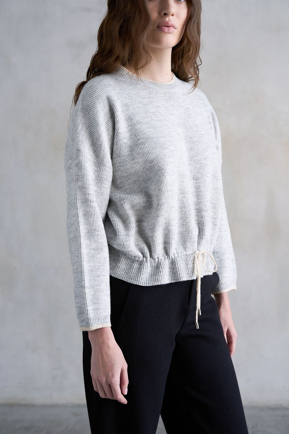 Drawstring Bottom Sweater