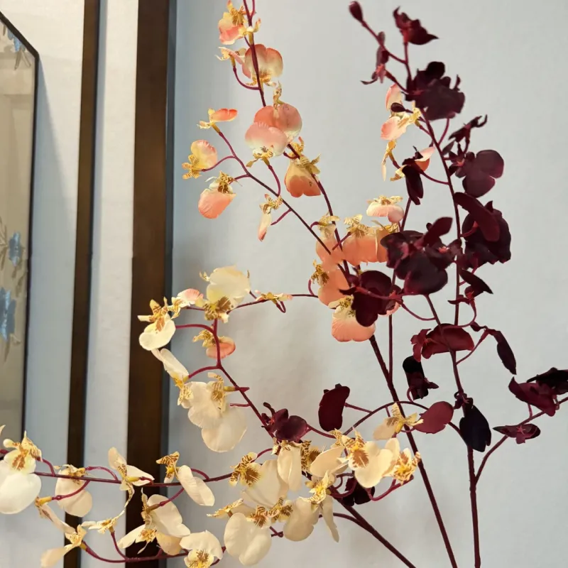 30&quot; Faux Dancing Orchid Stem, Autumn Season
