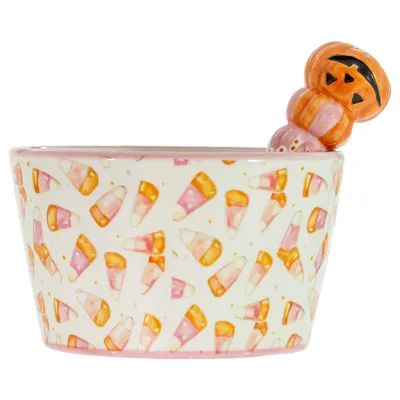Pink Candy Corn Bowl &amp; Spreader