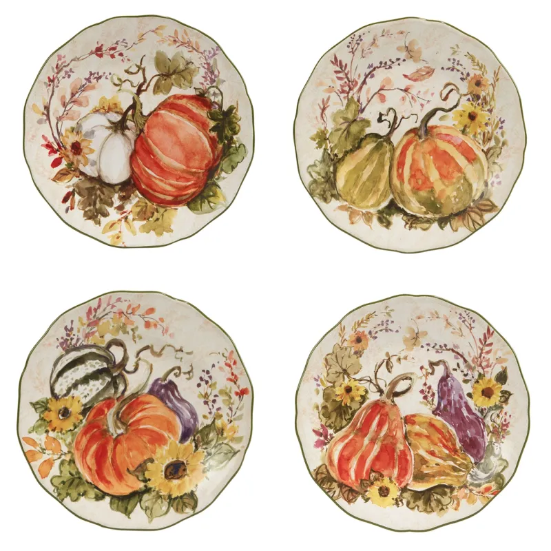 Harvest Morning Fall Dessert Plate 9in