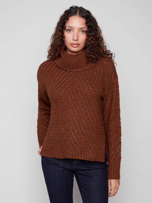 Diagonal Cable Sweater
