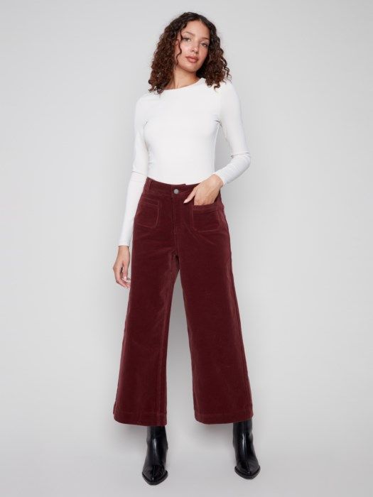Cropped Flare Corduroy
