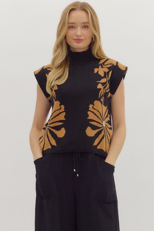 Patterned Sweater Vest