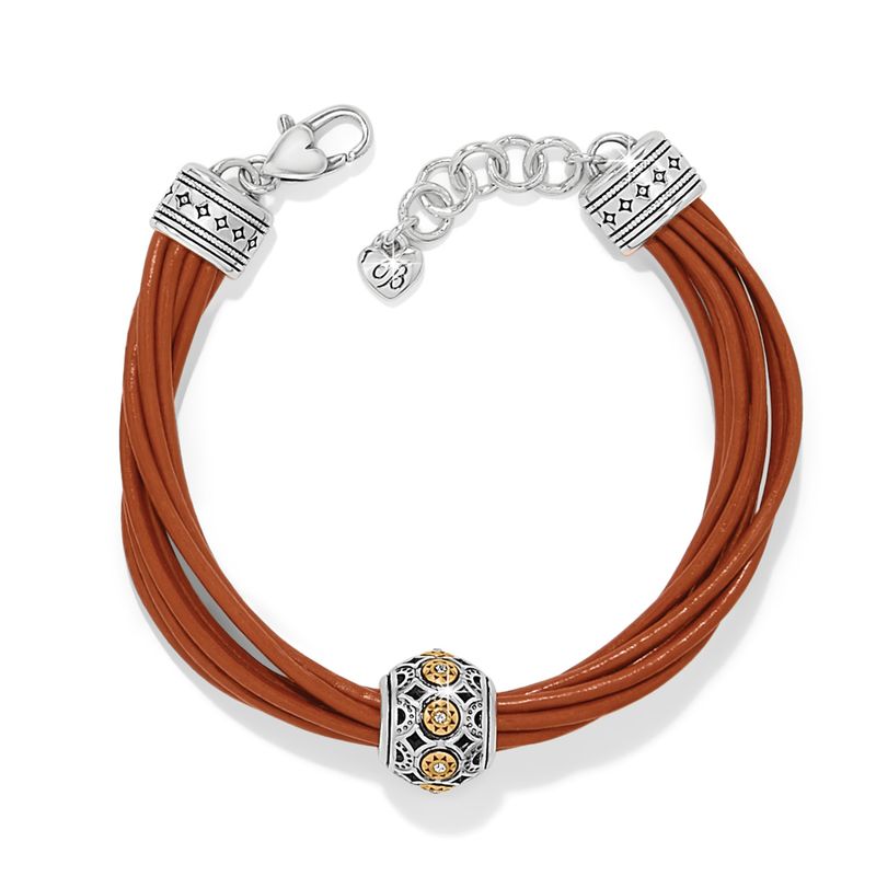 Mosaic Cerrillos Leather Bracelet-Brown