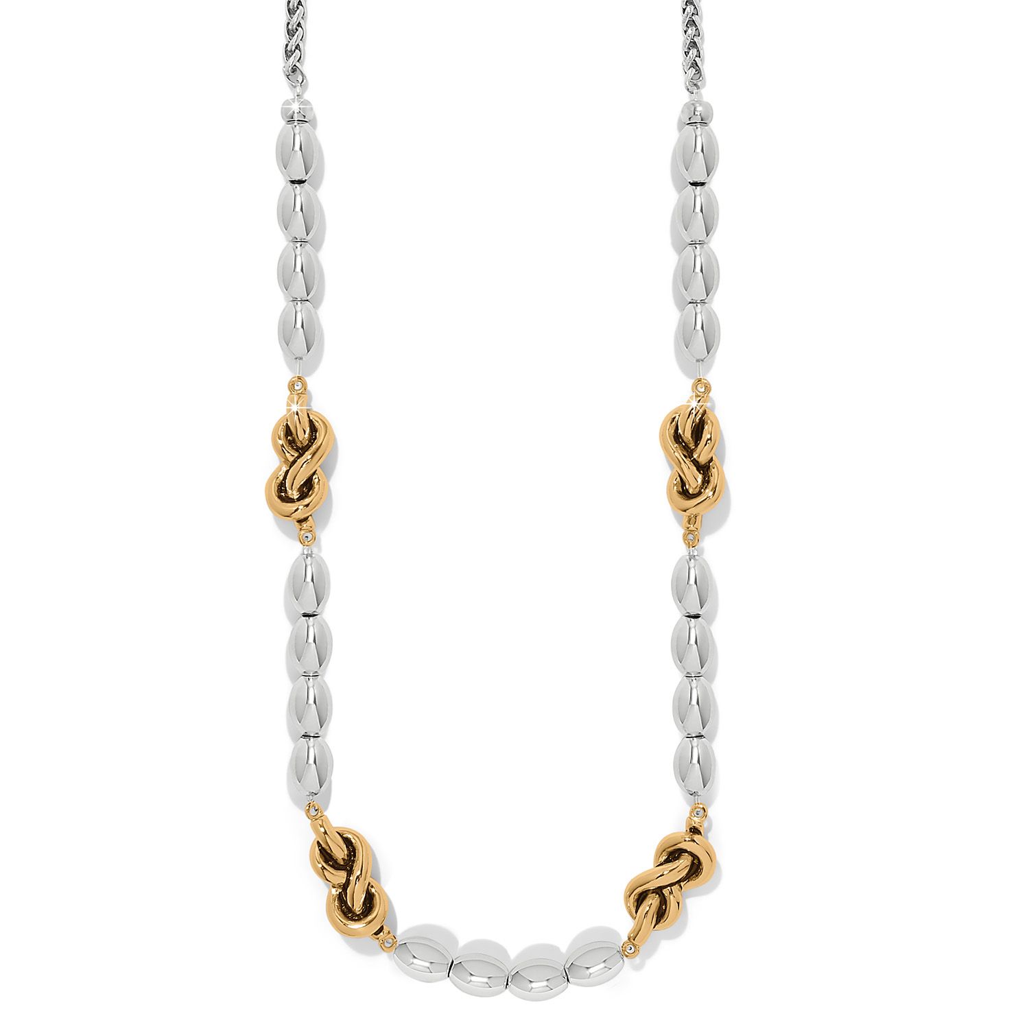 Interlok Single Knot Drops Collar Necklace