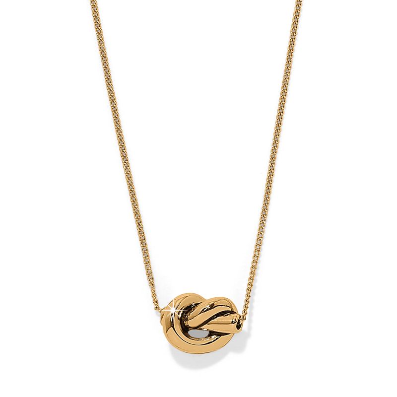Interlok Single Knot Mini Necklace-Gold