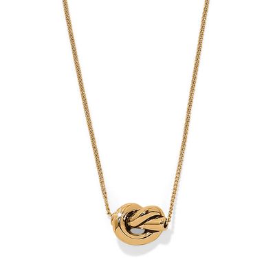 Interlok Single Knot Mini Necklace-Gold