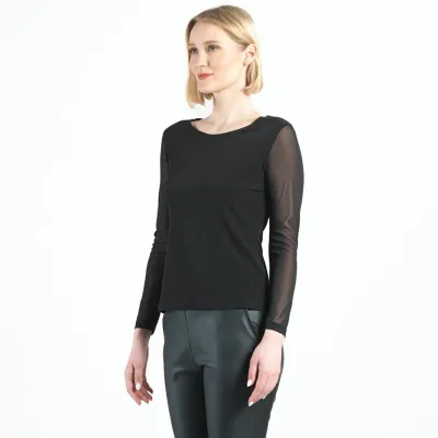 Long Mesh Sleeve Top