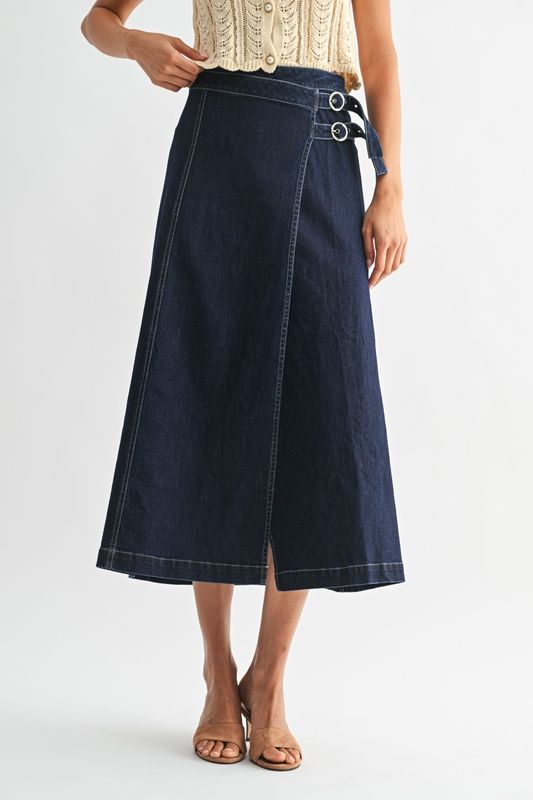 Wrap Skirt With Buckle